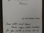 Letter to Addi and Cassi from CureCaps Volunteer