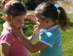 Twins Sisters Playing